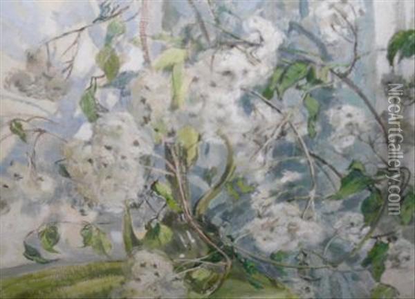 Still Life Of Flowers Oil Painting - Ethel Gabain