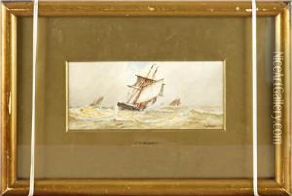 Shipping Scene Oil Painting - Frederick James Aldridge