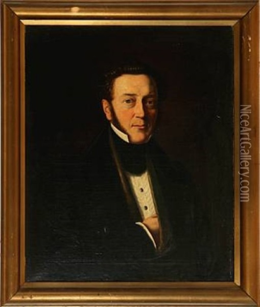 Portrait Of A Gentleman Oil Painting - David Monies
