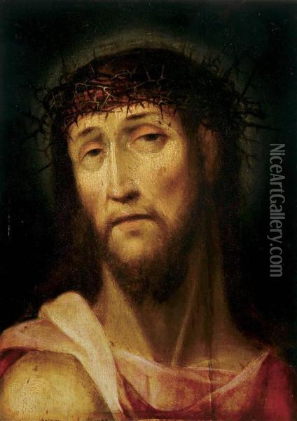 Christ Crowned Oil Painting - Albrecht Bouts