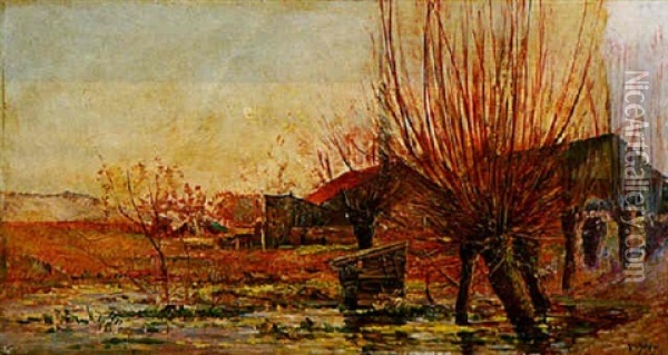 Environs De Berneval Oil Painting - Hippolyte Camille Delpy