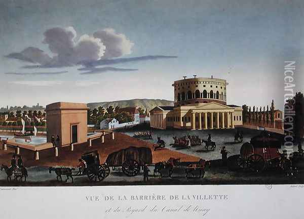The Barriere de la Villette, c.1815-20 Oil Painting - Henri Courvoisier-Voisin