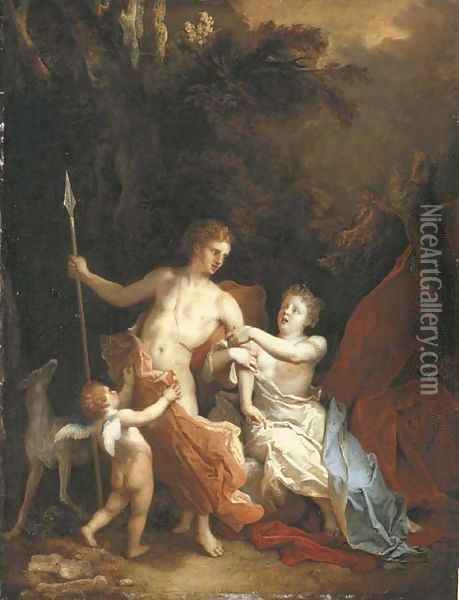 Venus and Adonis Oil Painting - Nicolas de Largilliere