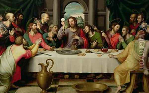 The Last Supper Oil Painting - Vicente Juan (Juan de Juanes) Macip