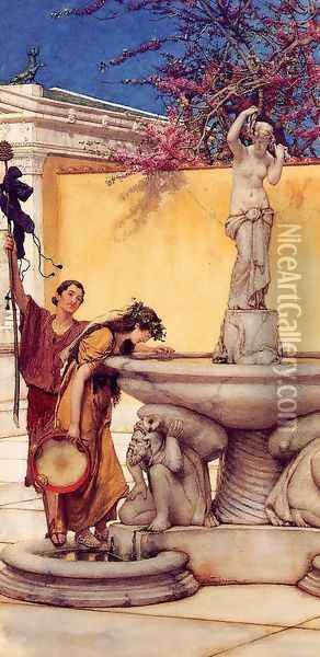 Between Venus and Bacchus Oil Painting - Sir Lawrence Alma-Tadema
