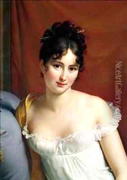 Portrait of Madame Recamier 1777-1849 Oil Painting - Baron Francois Gerard