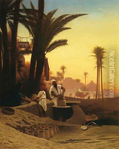 The Egyptian Potter Oil Painting - Charles Theodore Frere
