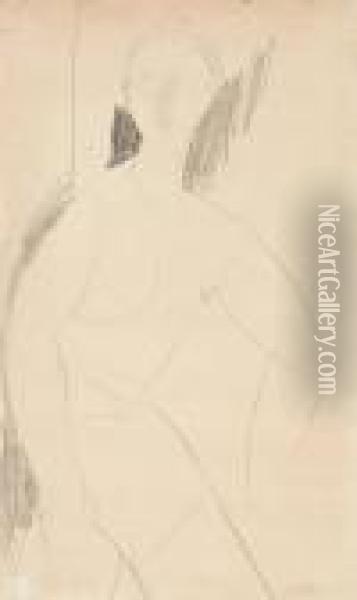 Nu Feminin Assis Oil Painting - Amedeo Modigliani