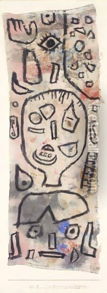 Zur Erinnerung An Ein Verbrechen (In Memory Of A Crime) Oil Painting - Paul Klee