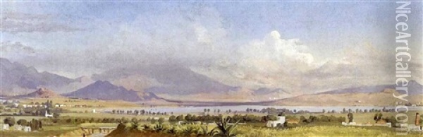 Panoramic View Of The Valley Of Mexico, San Angel Oil Painting - Conrad Wise Chapman