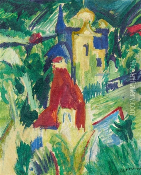 Villen (villas) Oil Painting - Ernst Ludwig Kirchner