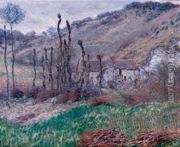Val De Falaise En Hiver Oil Painting - Claude Monet