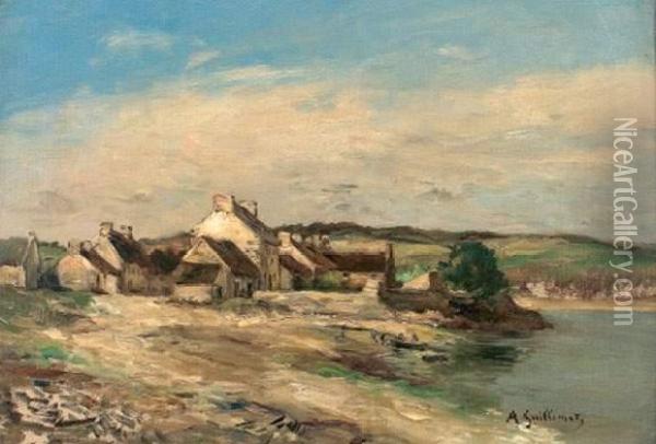 Village En Bord De Mer Oil Painting - Jean-Baptiste Coene
