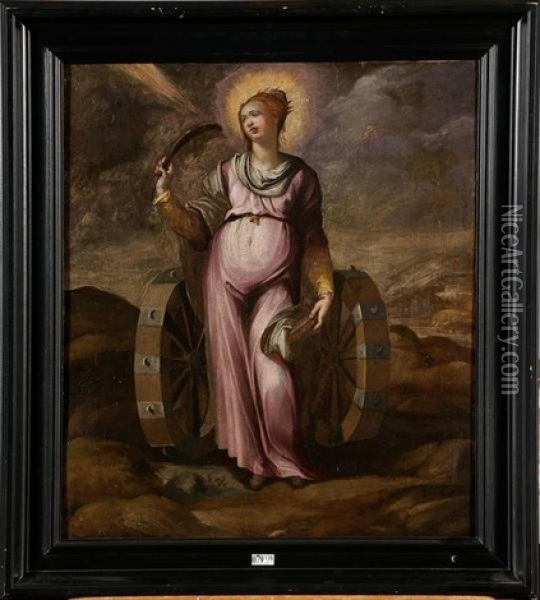 Sainte Catherine D'alexandrie Oil Painting - Denys Calvaert