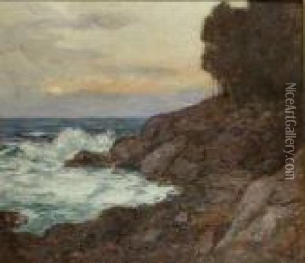 Rugged Shoreline Oil Painting - Wilson Henry Irvine
