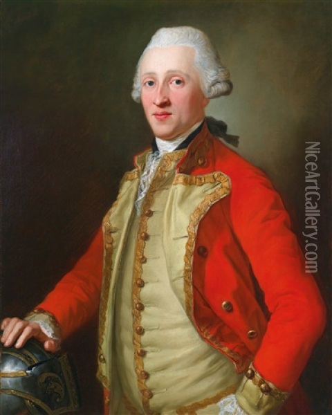 Portrat Eines Herren, Traditionell Identifiziert Als Prince William Henry, Herzog Von Gloucester Oil Painting - Anton von Maron