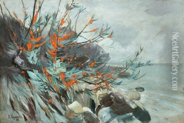 Strandbild Mit Seedorn Oil Painting - Karl Hagemeister