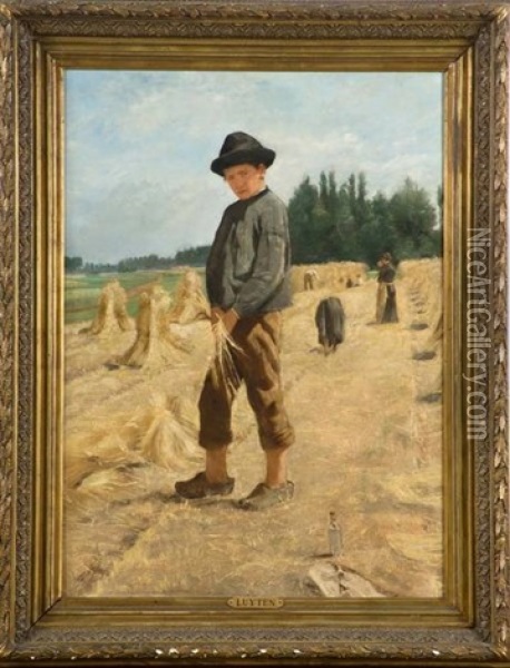 Jeune Paysan Aux Moissons Oil Painting - Jean-Henri Luyten