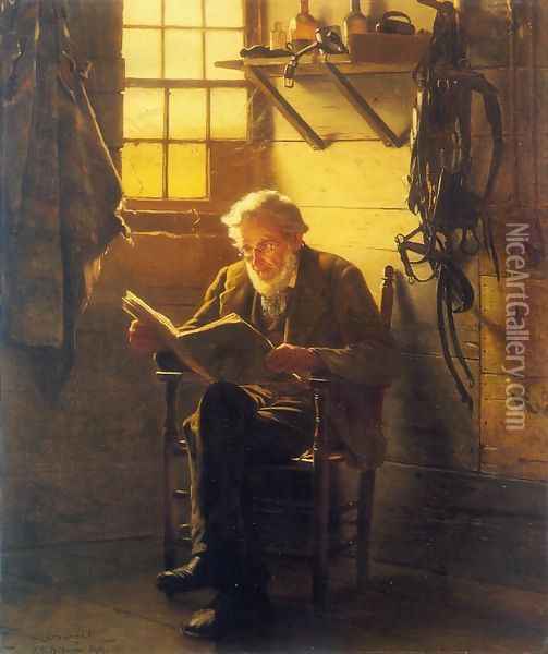 An Idle Hour Oil Painting - John George Brown