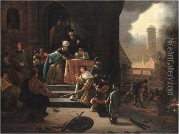 The Judgement Of Tamar Oil Painting - Jacob Willemsz de Wet the Elder