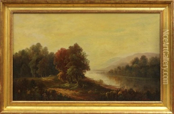 Hudson River Valley Scene Oil Painting - Peter Hanson