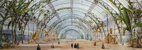 Interior design for a crystal palace in the Parc de Saint Cloud Oil Painting - Owen Jones
