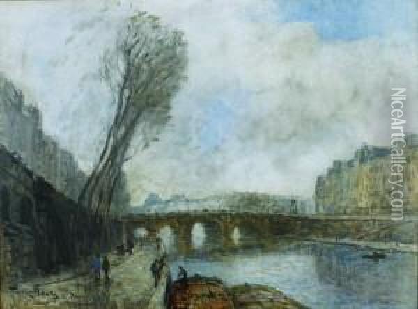 Le Pont Neuf Oil Painting - Frank Myers Boggs