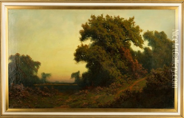 California Landscape Oil Painting - Ransom Gillet Holdredge