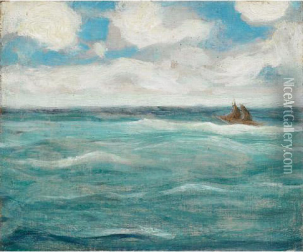 Sailing Off Brittany Oil Painting - James Wilson Morrice