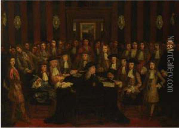 The Peace Treaty Of Nijmegen Oil Painting - Henri Gascard