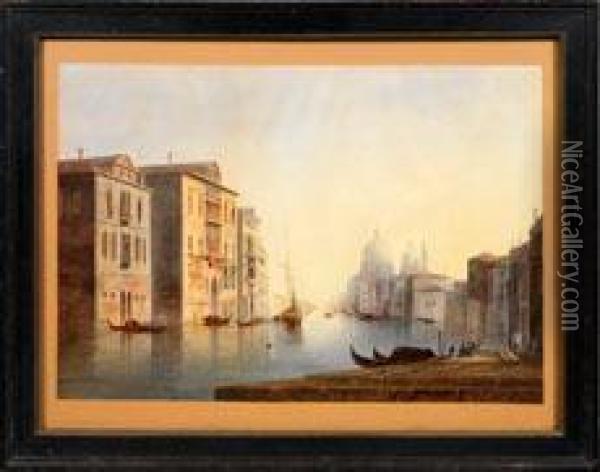 Ansicht Von Venedig Oil Painting - John Mussard