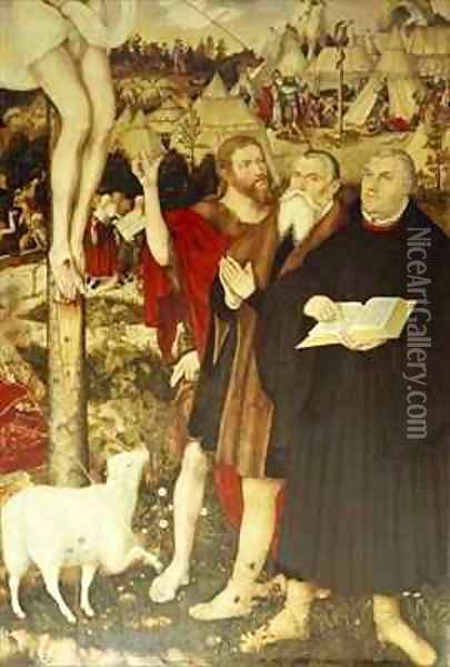 Christ on the Cross 2 Oil Painting - Lucas The Elder Cranach