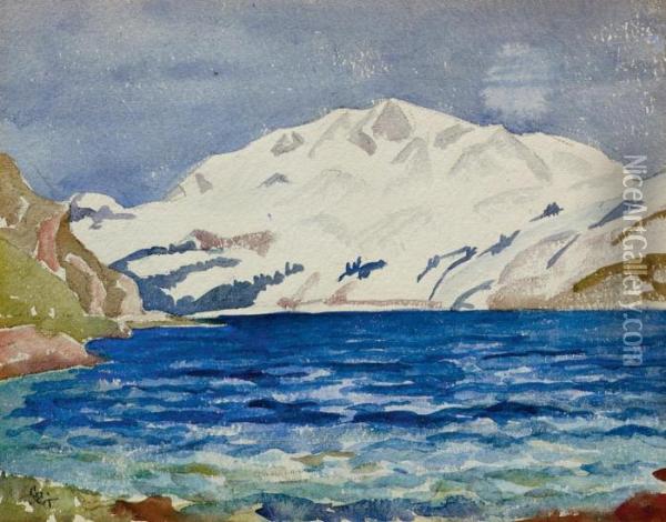 Piz Corvatsch Und Silsersee Oil Painting - Giovanni Giacometti