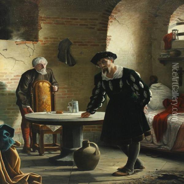 Christian Ii Faengslet Paa Sonderborg Fra 1533 Til 1549 Oil Painting - Carl Bloch