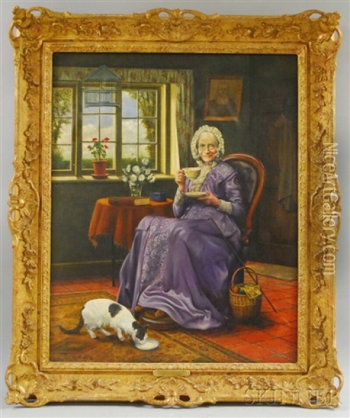 Grannie Oil Painting - Alfred Lyndon Grace