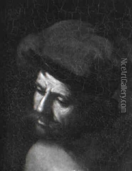 Man In A Red Cap Oil Painting -  Guercino