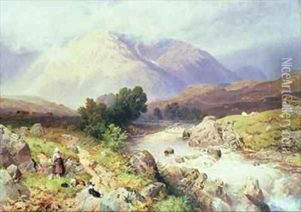 The Highlands near Argyle Oil Painting - Myles Birket Foster