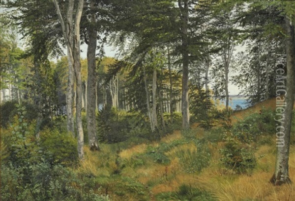 Ved Vejlefjord Oil Painting - Vilhelm Peter Karl Kyhn