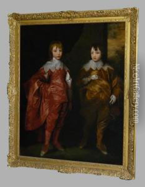 Les Enfants Du Roi Charles D'angleterre Oil Painting - Abraham van Dijck