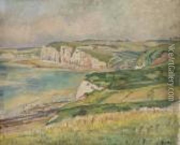 White Cliffs By The Channel Oil Painting - Carl-Edvard Diriks