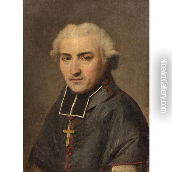 Portrait D'un Prelat Oil Painting - Louis Leopold Boilly