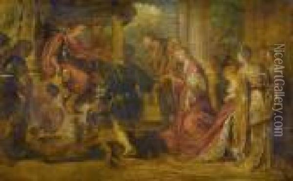 The Generosity Of Scipio Oil Painting - Peter Paul Rubens