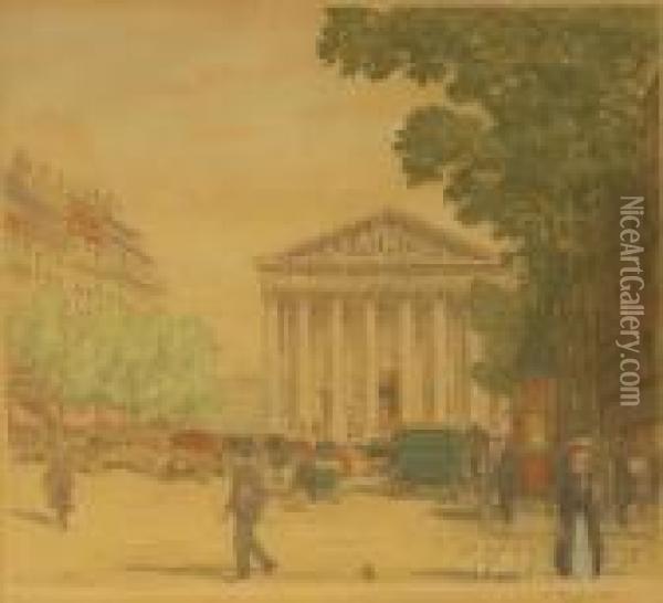 Pantheon, Rome And Pont Neuf Oil Painting - Tavik Frantisek Simon