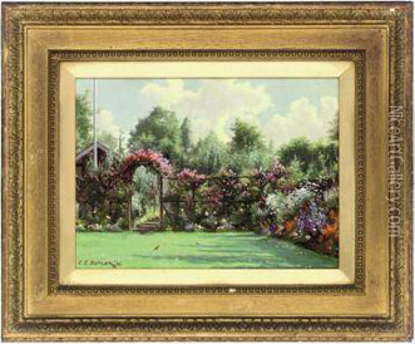 The Garden At Kingswood Oil Painting - Charles Ernest Butler