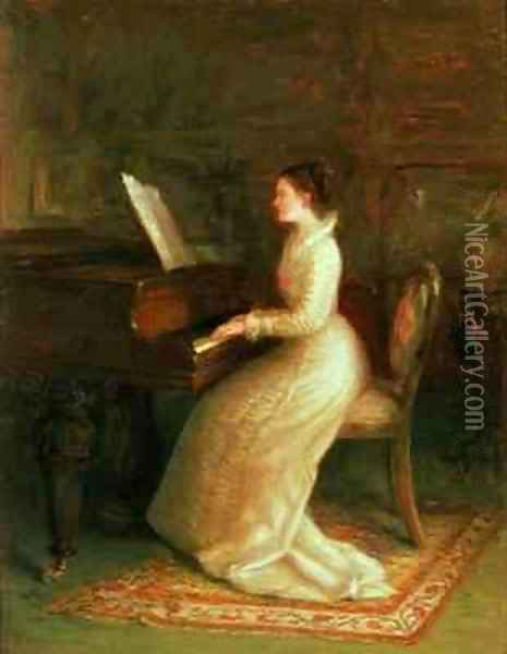 Lady at the Piano Oil Painting - Joseph Farquharson