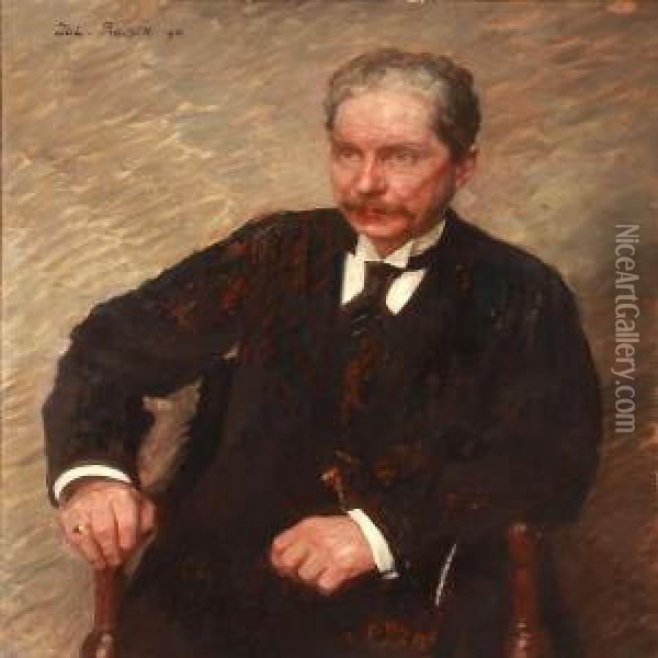 Portrait Of A Gentleman Oil Painting - Julius Paulsen