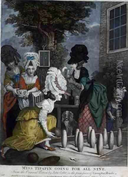 Miss Tipapin Going for All Nine, 1779 Oil Painting - John Collet