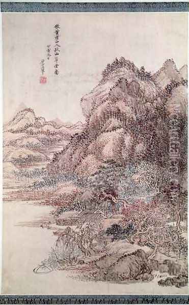 Autumn Mountains Oil Painting - Huei Wang