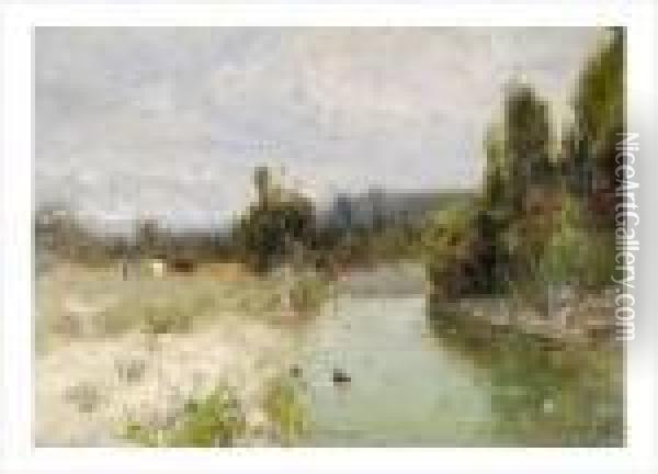 Ruisseau Pres De Virieux (ain) Oil Painting - Adolphe Appian