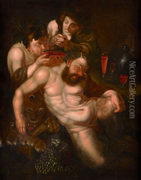 Der Trunkene Bacchus Oil Painting - Peter Paul Rubens